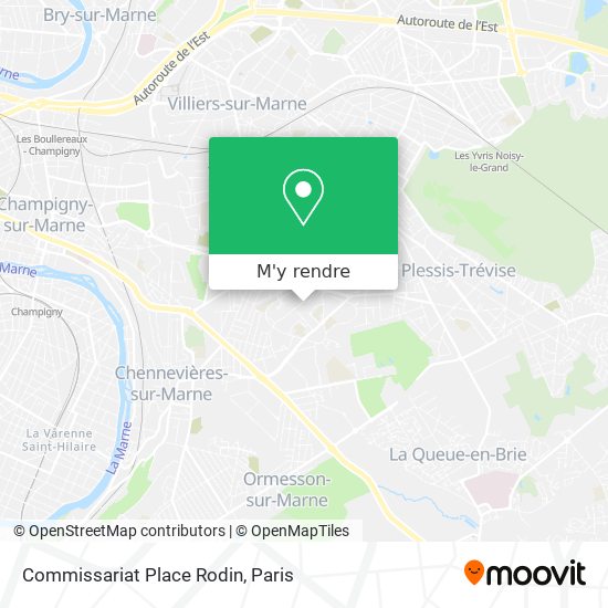 Commissariat Place Rodin plan