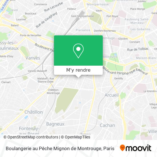 Boulangerie au Pêche Mignon de Montrouge plan