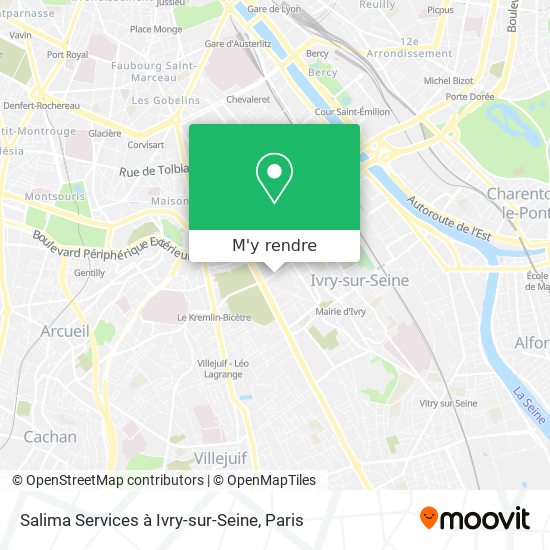 Salima Services à Ivry-sur-Seine plan