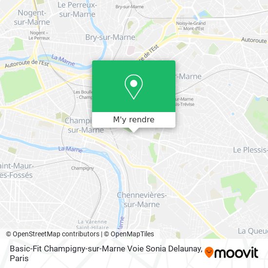 Basic-Fit Champigny-sur-Marne Voie Sonia Delaunay plan