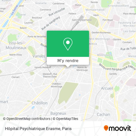 Hôpital Psychiatrique Erasme plan