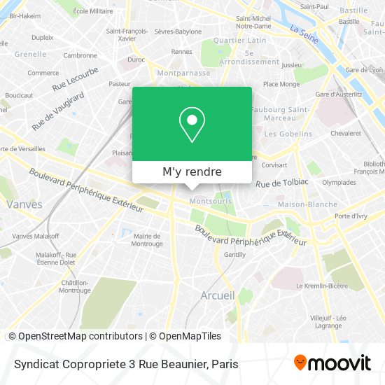 Syndicat Copropriete 3 Rue Beaunier plan
