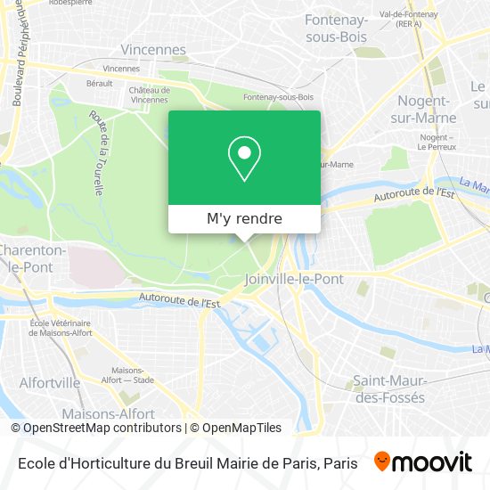 Ecole d'Horticulture du Breuil Mairie de Paris plan