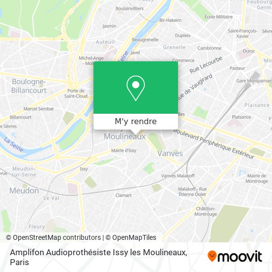 Amplifon Audioprothésiste Issy les Moulineaux plan