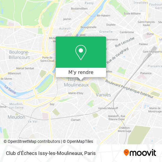 Club d'Échecs Issy-les-Moulineaux plan