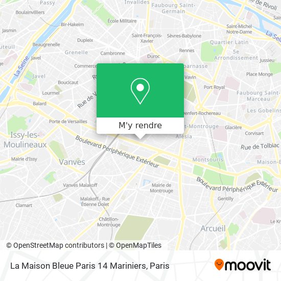 La Maison Bleue Paris 14 Mariniers plan