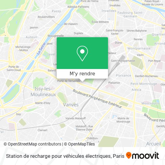 Station de recharge pour véhicules électriques plan