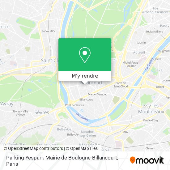 Parking Yespark Mairie de Boulogne-Billancourt plan
