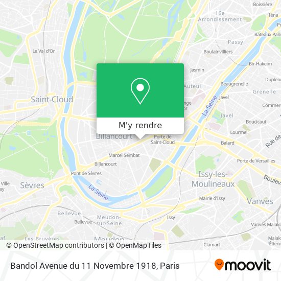 Bandol Avenue du 11 Novembre 1918 plan