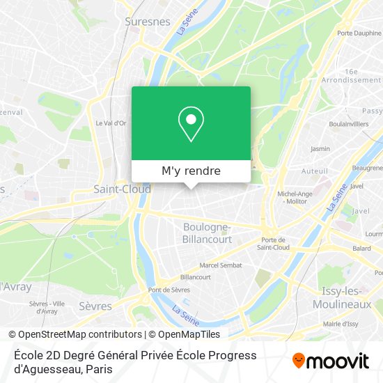 École 2D Degré Général Privée École Progress d'Aguesseau plan