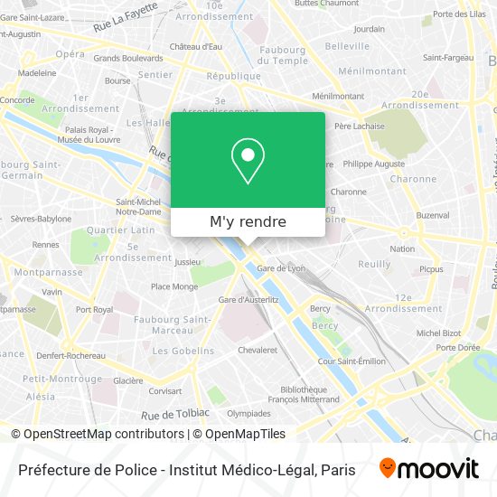 Préfecture de Police - Institut Médico-Légal plan