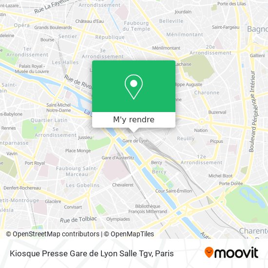 Kiosque Presse Gare de Lyon Salle Tgv plan
