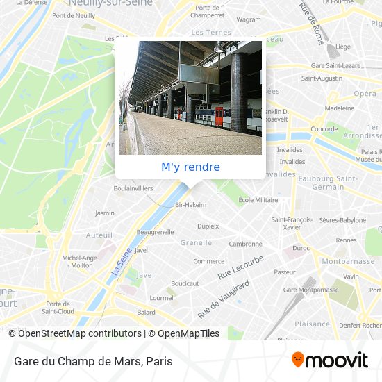 Gare du Champ de Mars plan