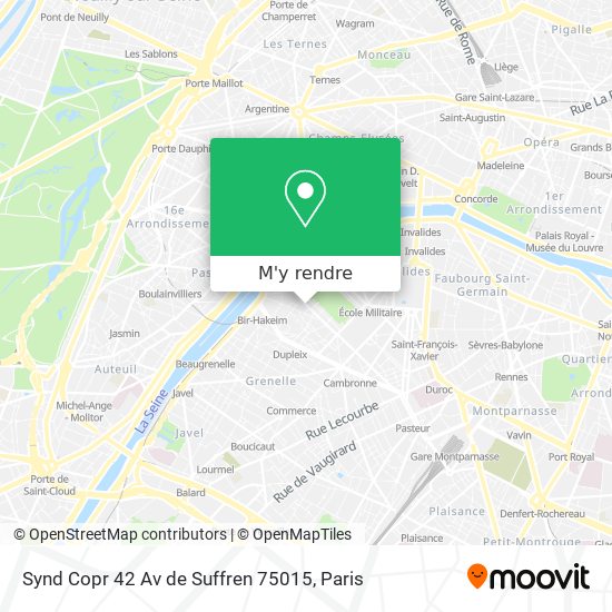 Synd Copr 42 Av de Suffren 75015 plan