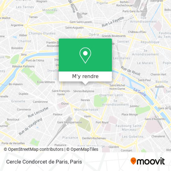 Cercle Condorcet de Paris plan