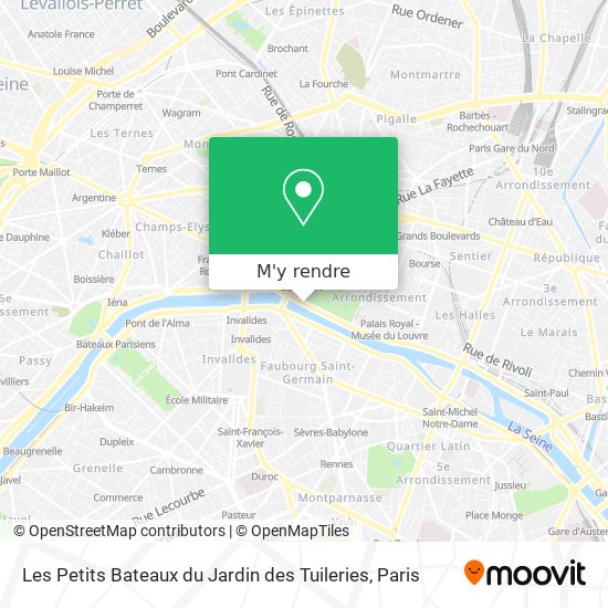 Les Petits Bateaux du Jardin des Tuileries plan