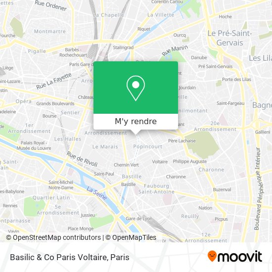 Basilic & Co Paris Voltaire plan