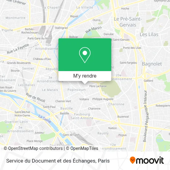 Service du Document et des Échanges plan