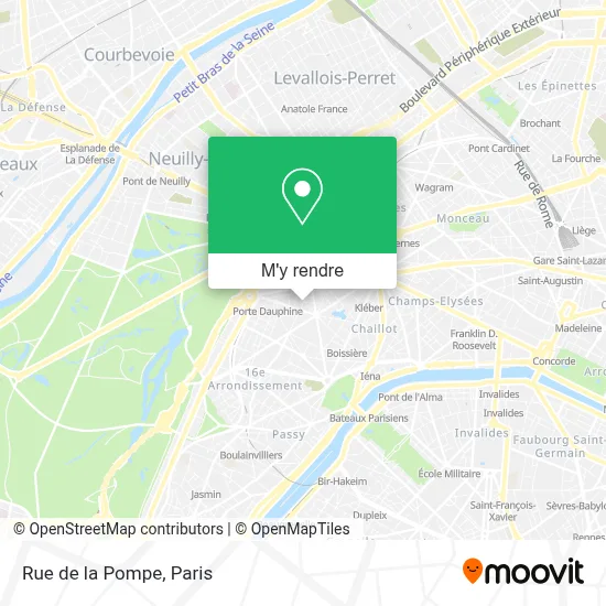 Rue de la Pompe plan