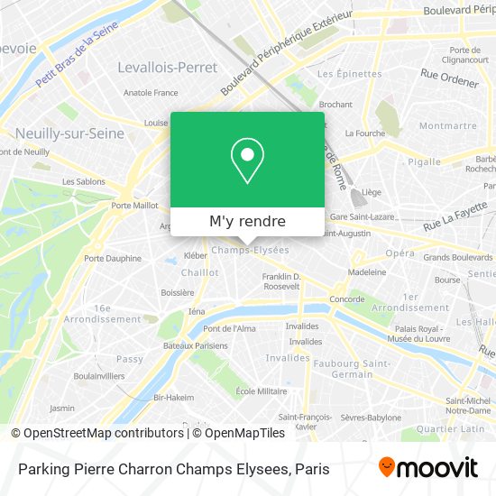 Parking Pierre Charron Champs Elysees plan
