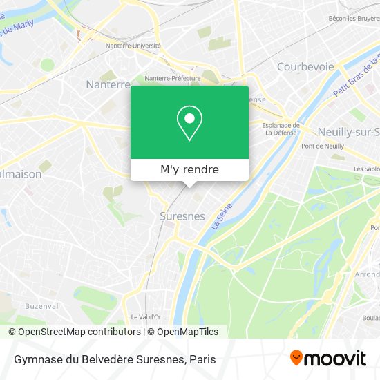 Gymnase du Belvedère Suresnes plan