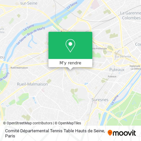 Comité Départemental Tennis Table Hauts de Seine plan