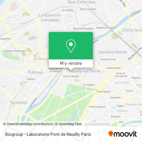Biogroup - Laboratoire Pont de Neuilly plan