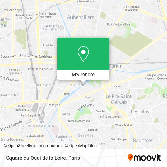 Square du Quai de la Loire plan