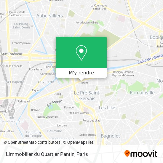 L'Immobilier du Quartier Pantin plan