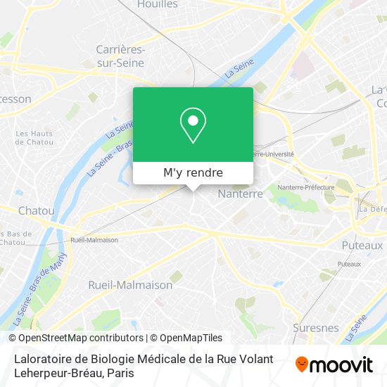 Laloratoire de Biologie Médicale de la Rue Volant Leherpeur-Bréau plan