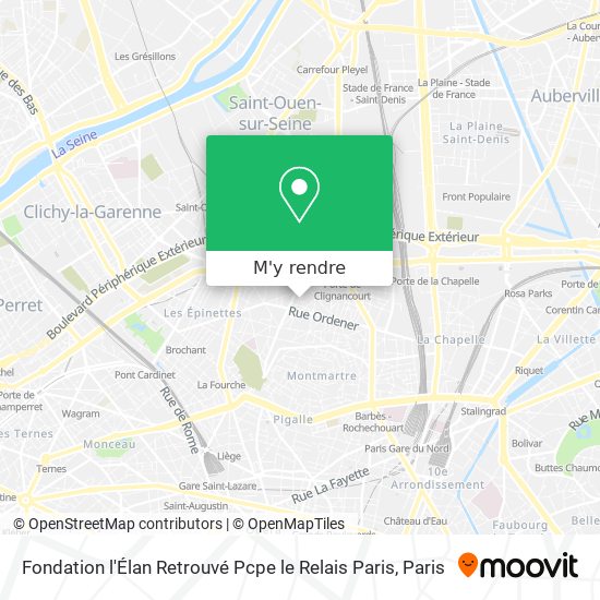 Fondation l'Élan Retrouvé Pcpe le Relais Paris plan