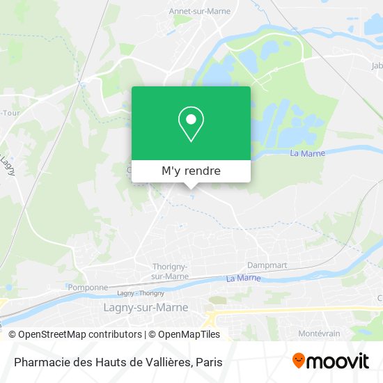 Pharmacie des Hauts de Vallières plan