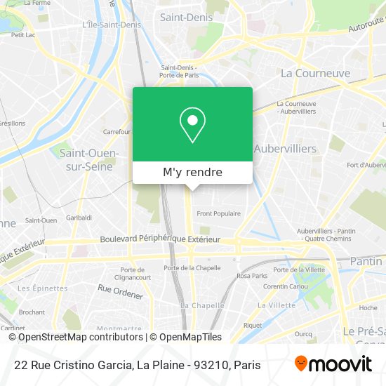 22 Rue Cristino Garcia, La Plaine - 93210 plan