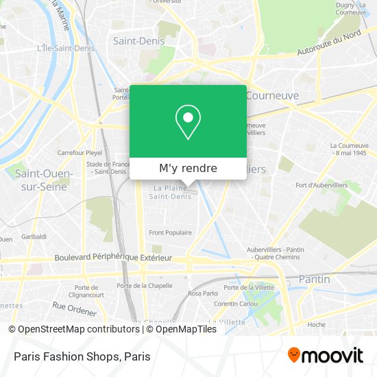 Paris Fashion Shops plan