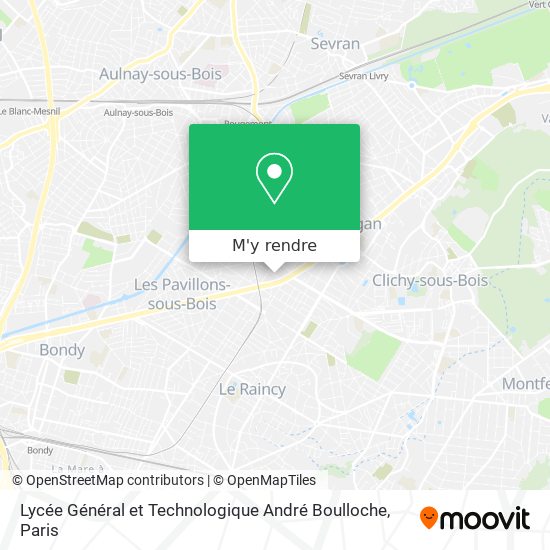 Lycée Général et Technologique André Boulloche plan