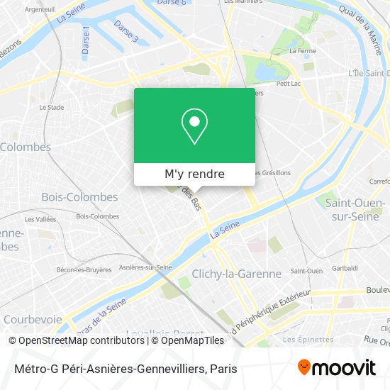 Métro-G Péri-Asnières-Gennevilliers plan