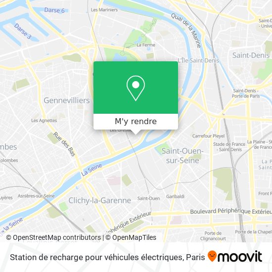 Station de recharge pour véhicules électriques plan