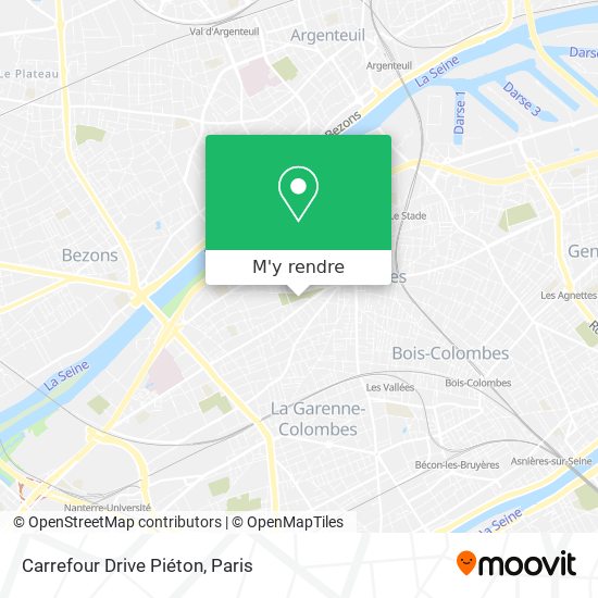 Carrefour Drive Piéton plan