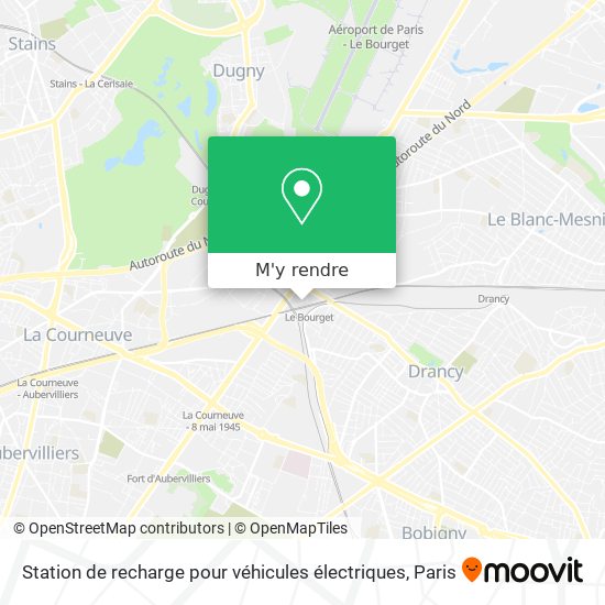 Station de recharge pour véhicules électriques plan