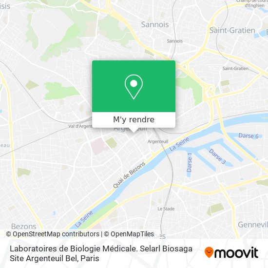 Laboratoires de Biologie Médicale. Selarl Biosaga Site Argenteuil Bel plan