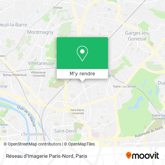 Réseau d'Imagerie Paris-Nord plan