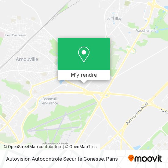 Autovision Autocontrole Securite Gonesse plan