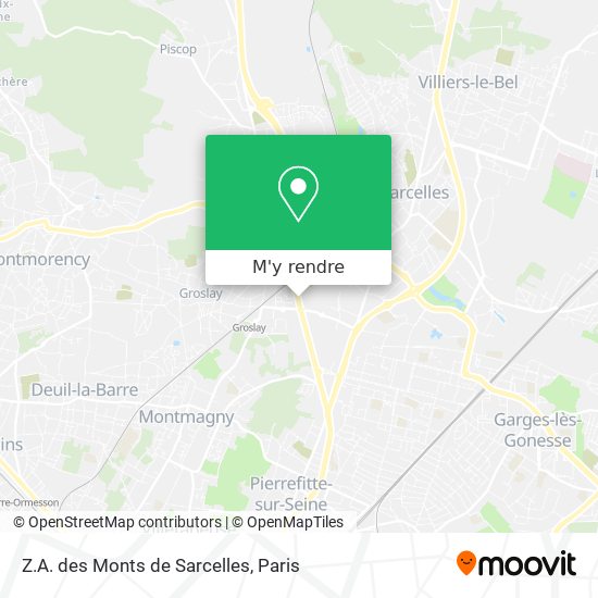 Z.A. des Monts de Sarcelles plan