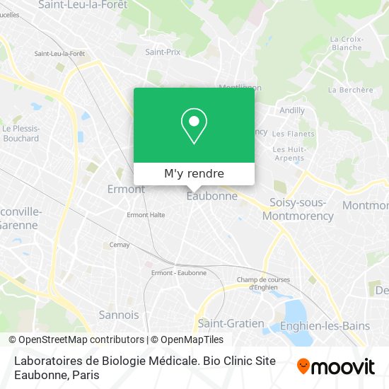 Laboratoires de Biologie Médicale. Bio Clinic Site Eaubonne plan