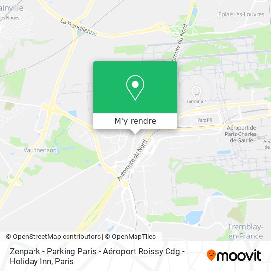 Zenpark - Parking Paris - Aéroport Roissy Cdg - Holiday Inn plan