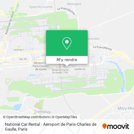 National Car Rental - Aéroport de Paris-Charles de Gaulle plan
