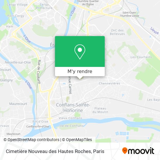 Cimetière Nouveau des Hautes Roches plan