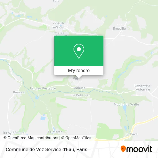 Commune de Vez Service d'Eau plan