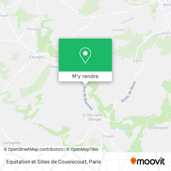Equitation et Gites de Cousnicourt plan
