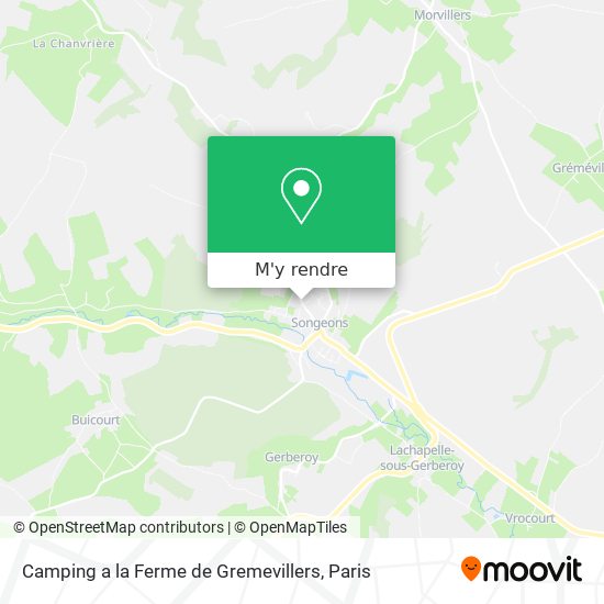 Camping a la Ferme de Gremevillers plan